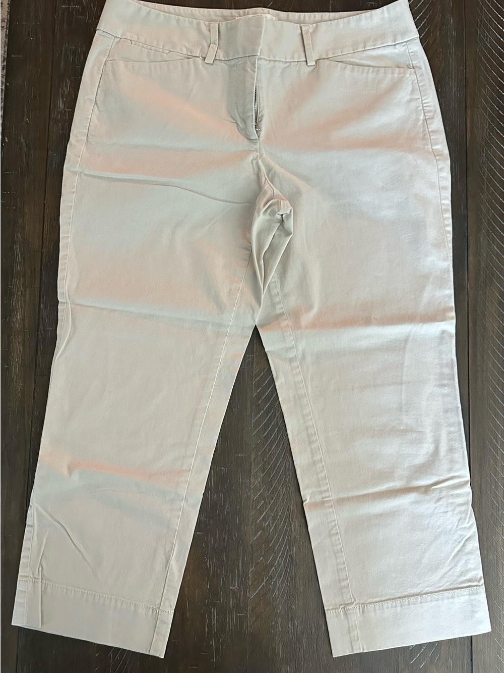 Ann Taylor Loft Marisa (Modern Fit) Light Beige Cropped Pants - Size 6